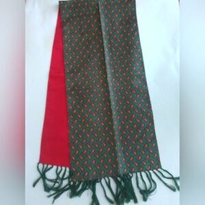Men's Long Scarf Fringe Paisley Vintage